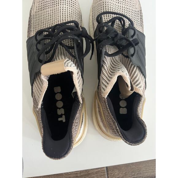 Adidas UltraBoost 19 Raw Sand Core Black Grey Sneaker Shoes Men\'s Size 12.5